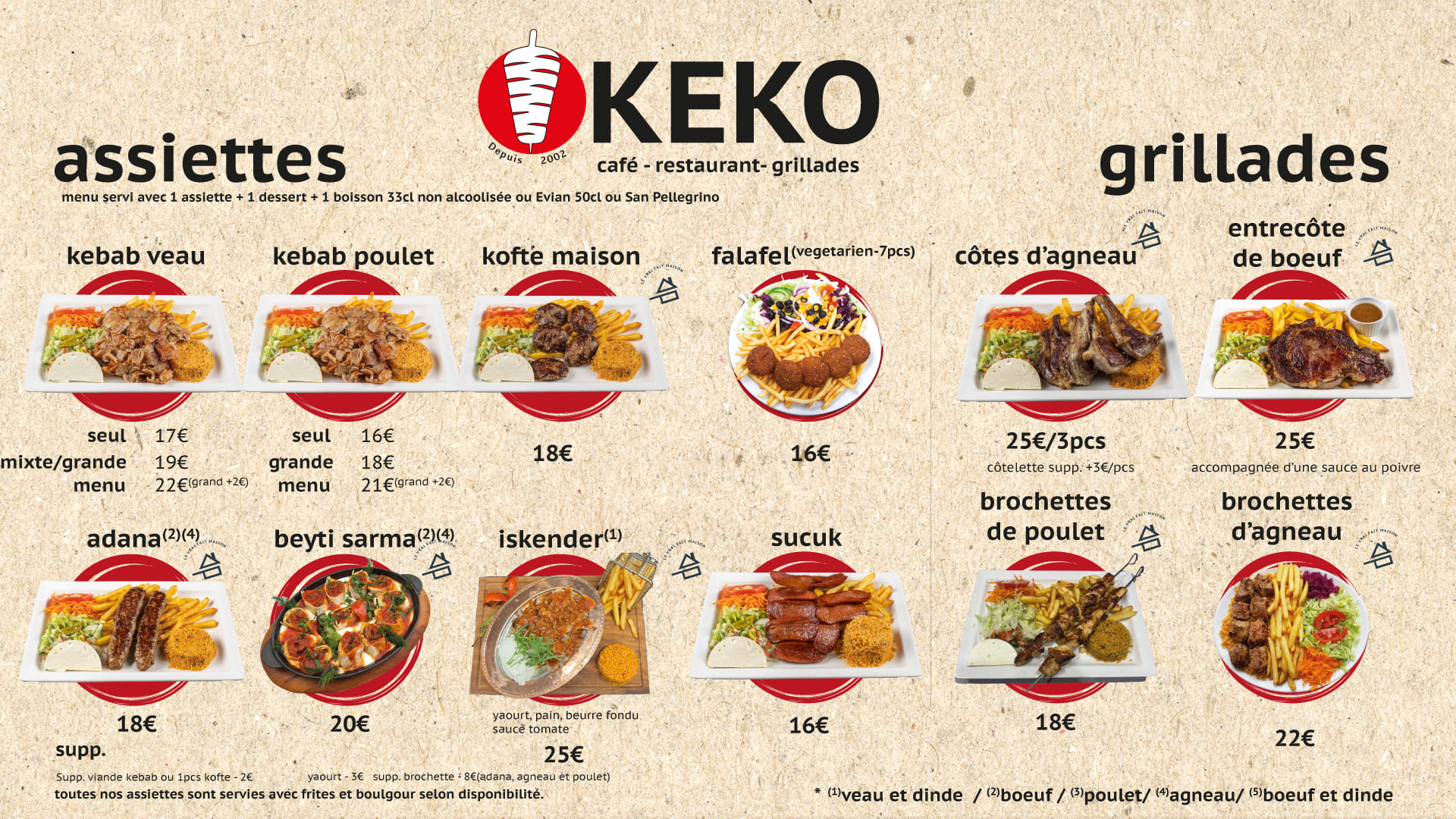 Keko Kebab Menü