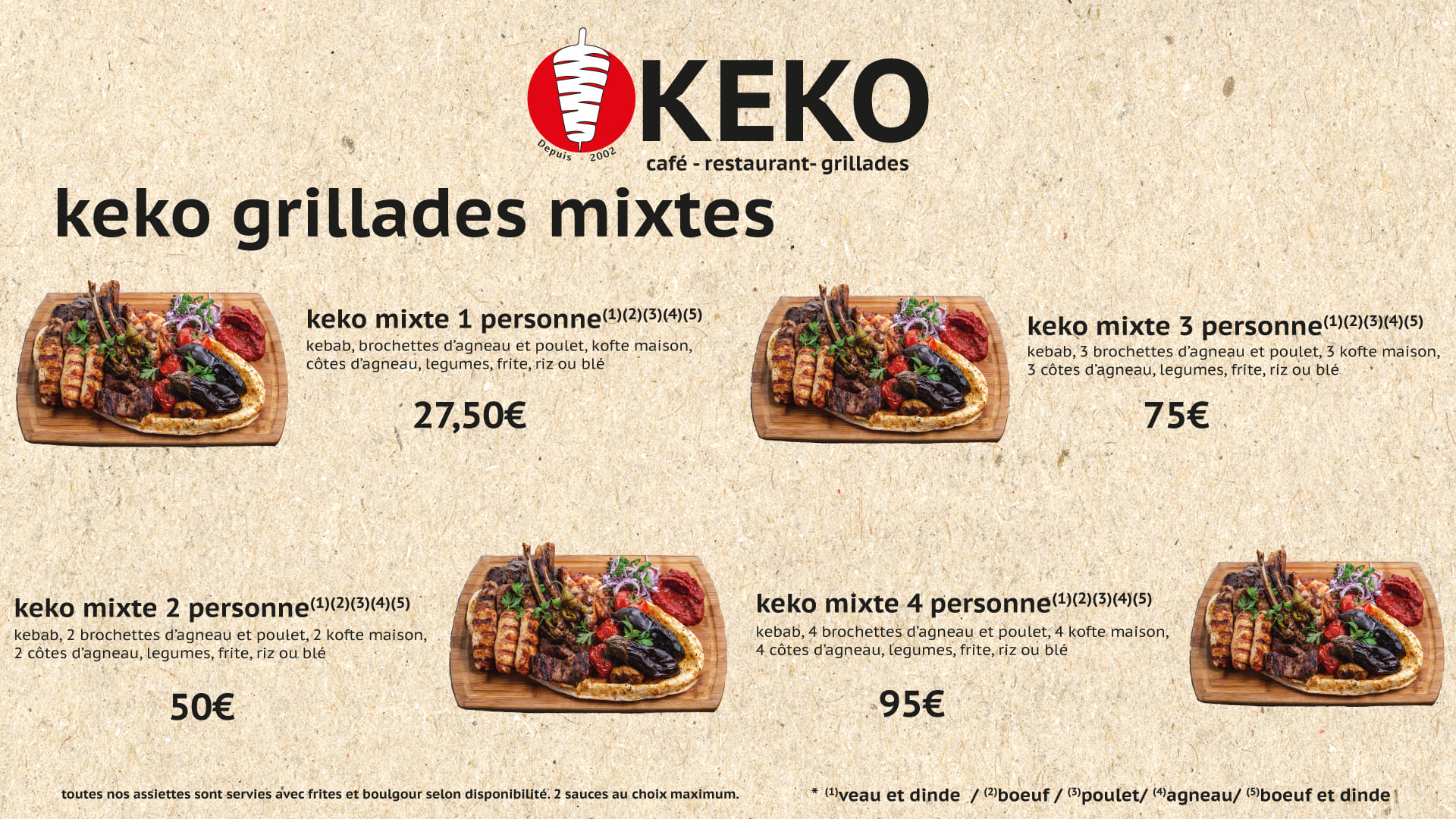 Keko Kebab Menü